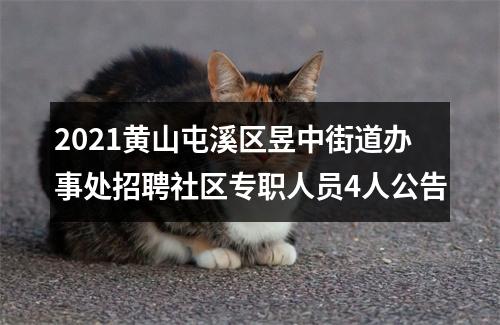 2021黄山屯溪区昱中街道办事处招聘社区专职人员4人公告 图片