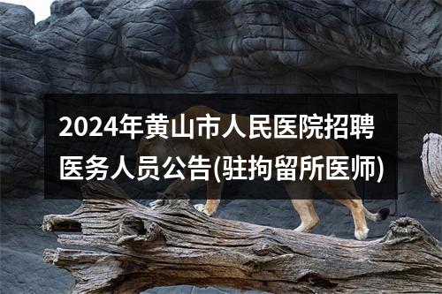 2024年黄山市人民医院招聘医务人员公告(驻拘留所医师) 图片