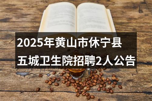 2025年黄山市休宁县五城卫生院招聘2人公告 图片