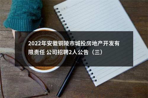 2022年安徽铜陵市城投房地产开发有限责任 公司招聘2人公告（三） 图片